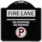 Signmission Fire Lane No Parking No Waiting W/ No Parking Heavy-Gauge Aluminum Sign, 18" x 18", BS-1818-24003 A-DES-BS-1818-24003 - alternate 1